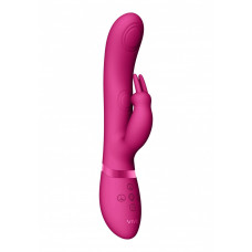 Розовый вибромассажер May Pulse-Wave   C-spot   G-Spot Rabbit - 22 см.