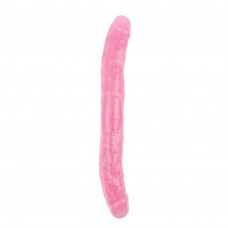 Розовый двусторонний фаллоимитатор 12.8 Inch Dildo - 32,5 см.