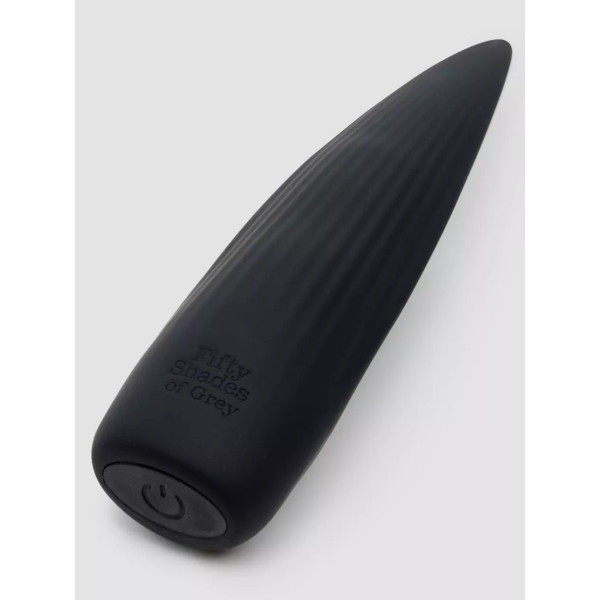 Черная вибропуля Sensation Rechargeable Flickering Tongue Vibrator