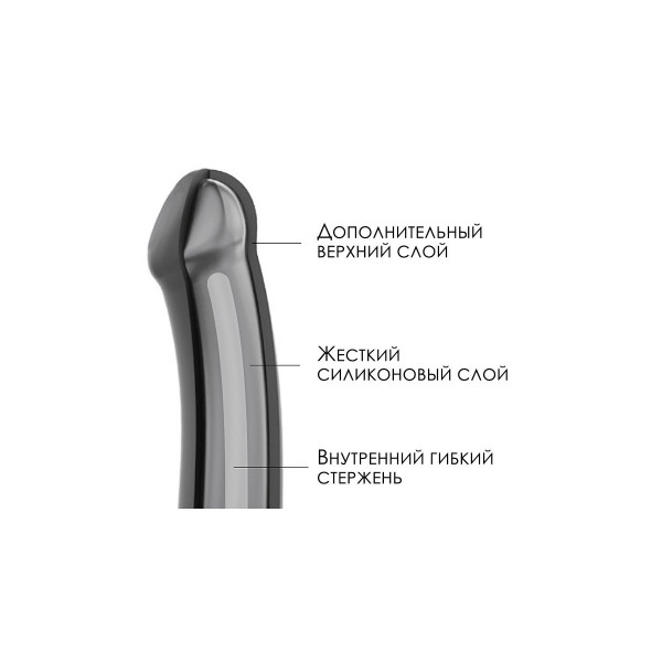 Телесный фаллос на присоске Silicone Bendable Dildo XL - 20 см.