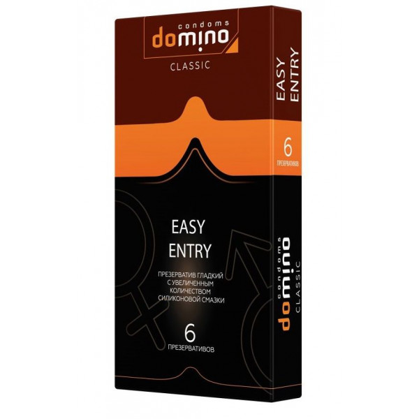 Презервативы с увеличенным количеством смазки DOMINO Classic Easy Entry - 6 шт.