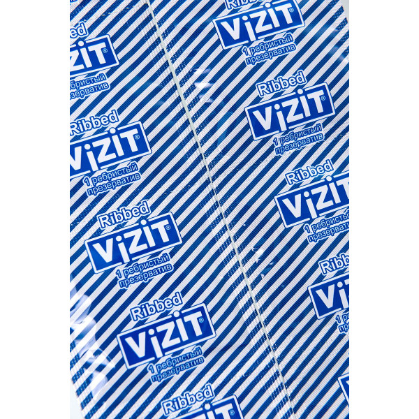 Ребристые презервативы VIZIT Ribbed - 12 шт.