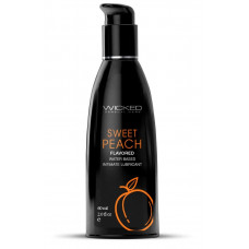 Лубрикант с ароматом спелого персика Wicked Aqua Sweet Peach - 60 мл.