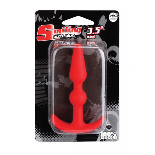 Красная анальная втулка T-SHAPE SILICONE BUTT PLUG RED - 9,9 см.