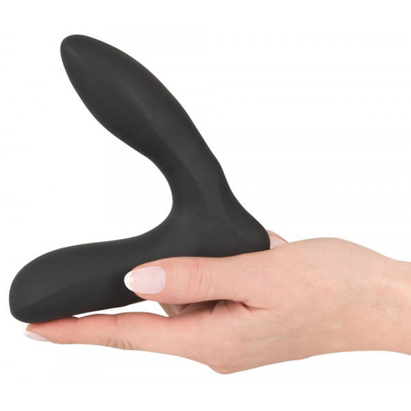 Черная анальная втулка с вибрацией и функцией расширения Inflatable Vibrating Prostate Plug