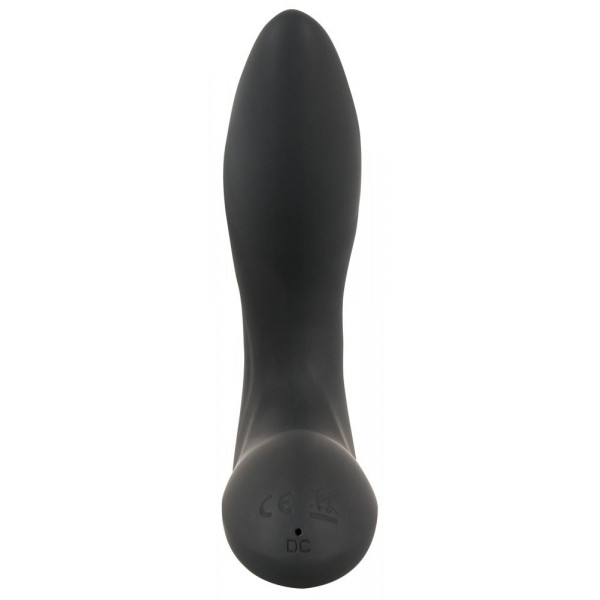 Черная анальная втулка с вибрацией и функцией расширения Inflatable Vibrating Prostate Plug