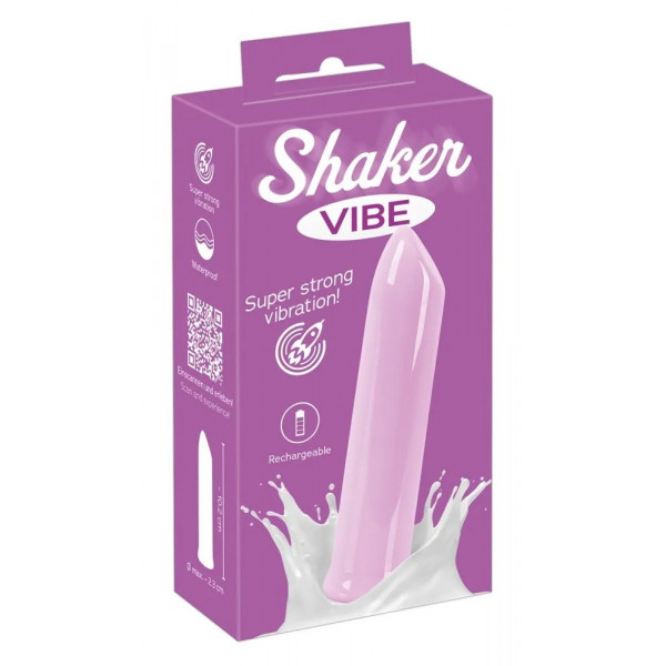 Сиреневая вибропуля Shaker Vibe - 10,2 см.