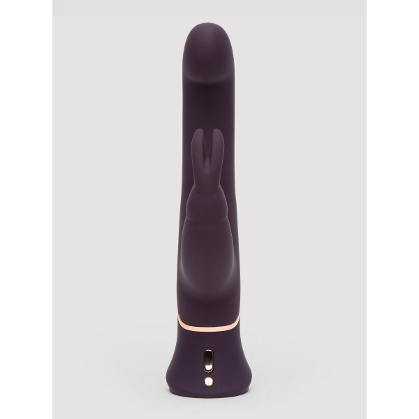 Фиолетовый вибратор-кролик Greedy Girl G-Spot Stroker Rabbit Vibrator - 24,1 см.