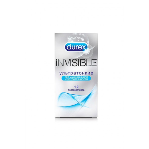 Ультратонкие презервативы Durex Invisible - 12 шт.