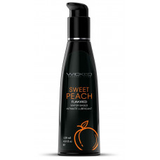 Лубрикант с ароматом спелого персика Wicked Aqua Sweet Peach - 120 мл.