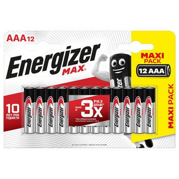 Батарейки Energizer MAX AAA/LR03 1.5V - 12 шт.