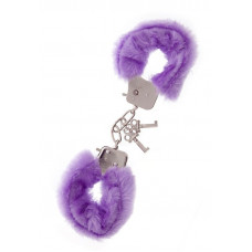 Фиолетовые меховые наручники METAL HANDCUFF WITH PLUSH LAVENDER