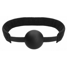 Черный кляп-шарик V V Adjustable Ball Gag на липучке