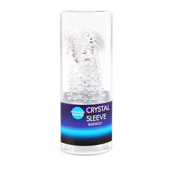 Закрытая прозрачная насадка на пенис Crystal Sleeve Faraon - 13,5 см.