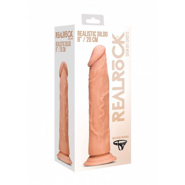 Телесный фаллоимитатор Realistic Dildo - 20 см.