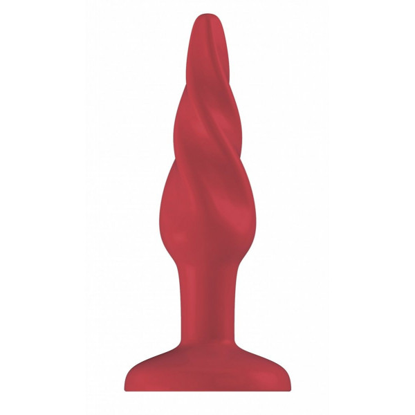 Красная анальная пробка Butt Plug Rounded 3 Inch - 7,6 см.