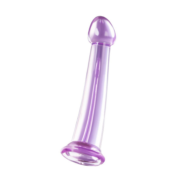 Фиолетовый фаллоимитатор Jelly Dildo M - 18 см.