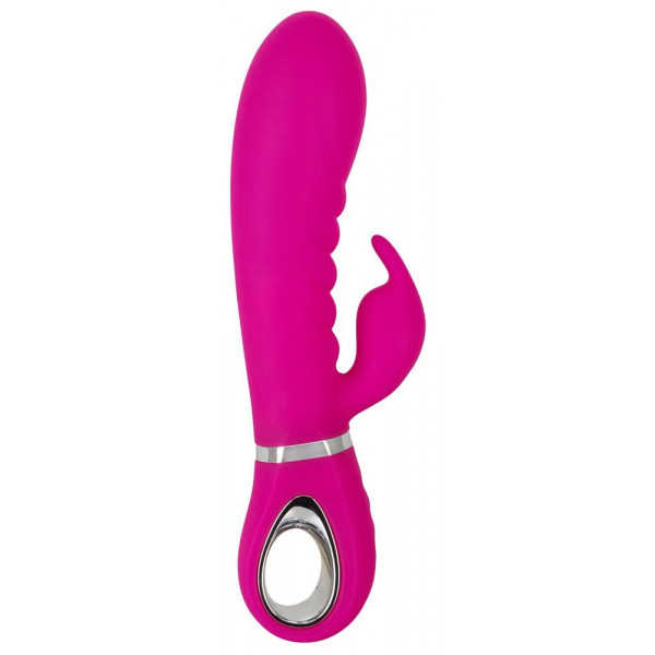 Лиловый вибратор-кролик Super Soft Silicone Rabbit Vibrator - 20,2 см.