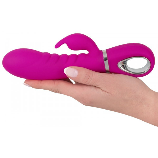 Лиловый вибратор-кролик Super Soft Silicone Rabbit Vibrator - 20,2 см.