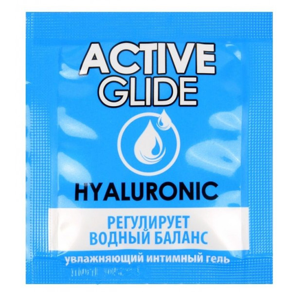 Лубрикант на водной основе Active Glide с гиалуроновой кислотой - 3 гр.