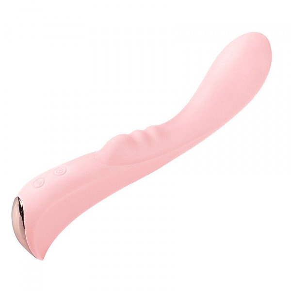 Нежно-розовый вибромассажер 6  Silicone G-Spot Fun - 19,1 см.