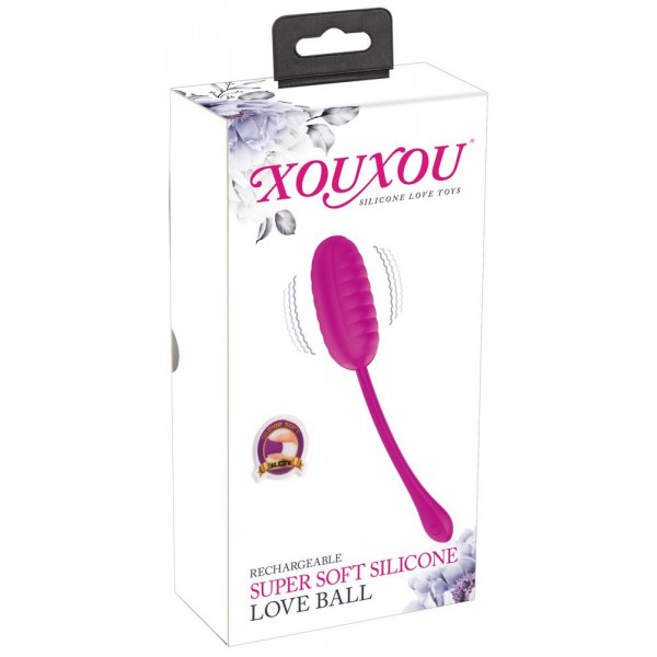 Лиловое виброяйцо Super Soft Silicone Love Ball