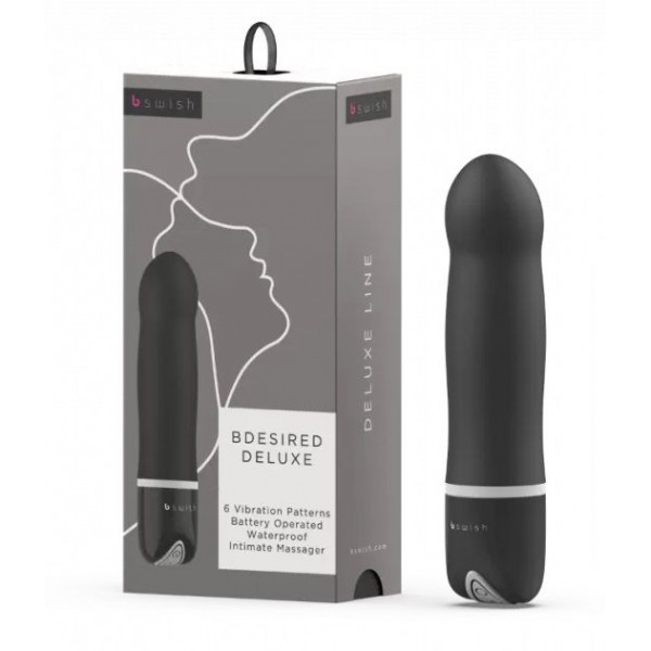 Черный мини-вибратор Bdesired Deluxe - 15,3 см.