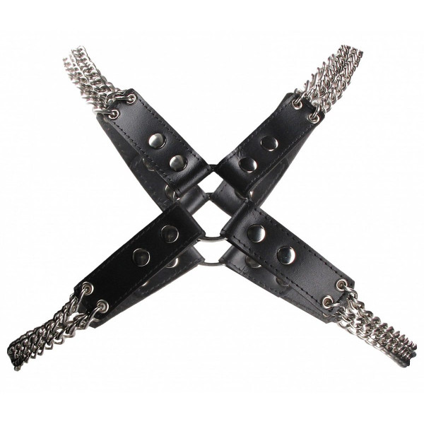 Черная мужская портупея Chain And Chain Harness