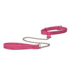 Розовый ошейник с поводком Tickle Me Pink Collar With Leash