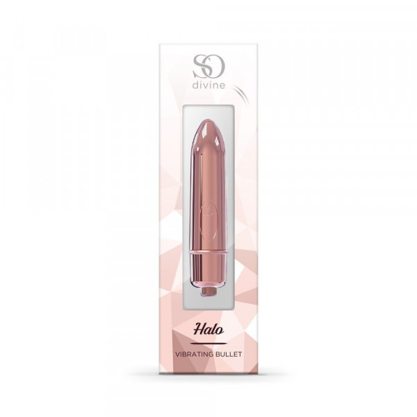 Розовая гладкая вибропуля So Divine Halo Bullet Vibrator - 8 см.