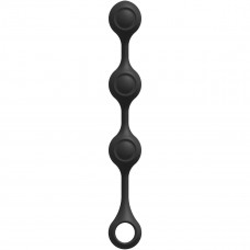 Черные утяжеленные анальные шарики Anal Essentials Weighted Silicone Anal Balls - 34,3 см.