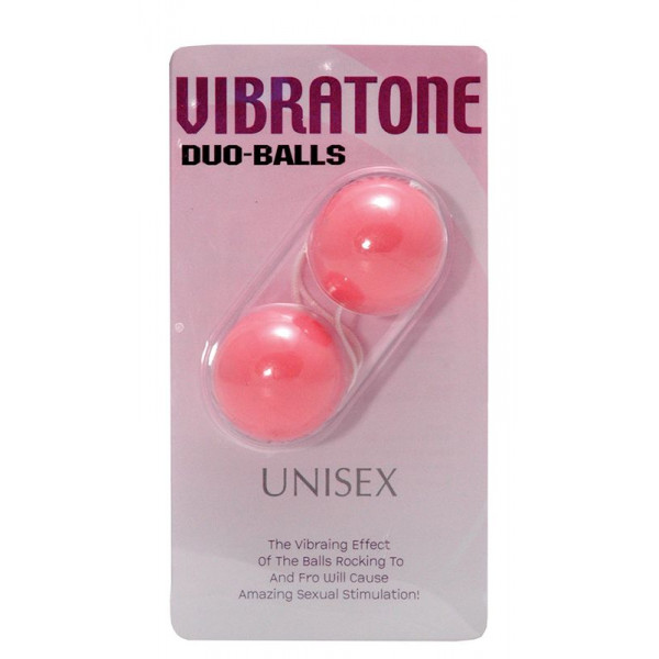 Розовые вагинальные шарики Vibratone DUO-BALLS