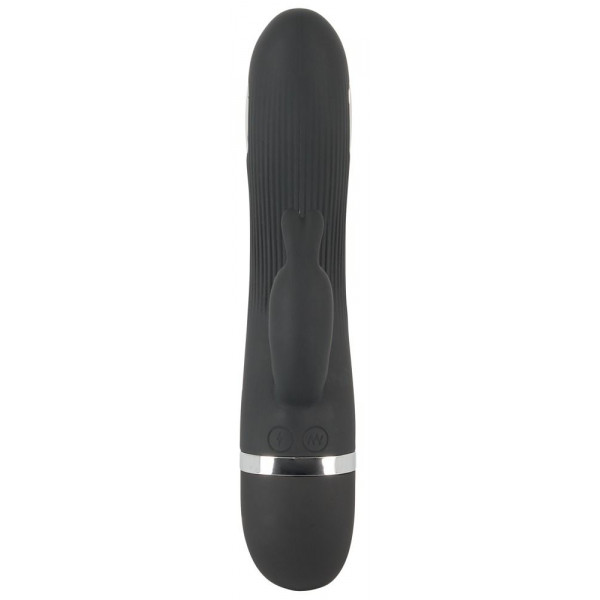 Черный вибратор-кролик с электростимуляцией E-Stim Rabbit Vibrator - 19,3 см.