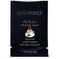 Лубрикант со вкусом кофе мокко Wicked Aqua Mocha Java - 3 мл.