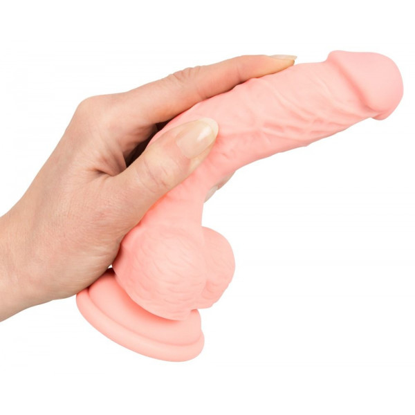 Реалистичный фаллоимитатор из силикона Medical Silicone Dildo - 18 см.