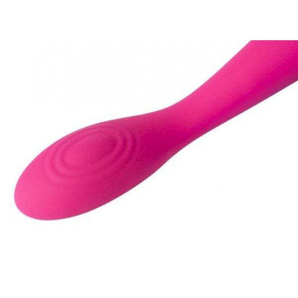 Ярко-розовый G-стимулятор IRIS Clitoral   G-spot Vibrator - 18 см.