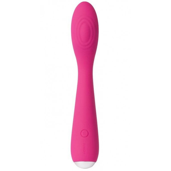 Ярко-розовый G-стимулятор IRIS Clitoral   G-spot Vibrator - 18 см.