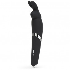 Черный вибратор Rabbit Rechargeable Wand Vibrator - 26,7 см.