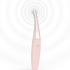 Розовый точечный вибромассажер Senzi Vibrator - 14,7 см.