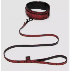 Стильный ошейник с поводком Reversible Faux Leather Collar and Lead