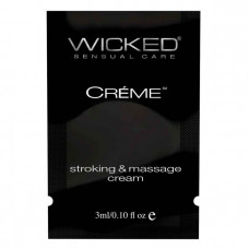 Крем для массажа и мастурбации Wicked Stroking and Massage Creme - 3 мл.