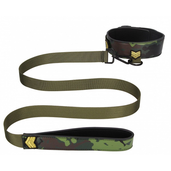 Ошейник с поводком Collar With Leash Army Theme