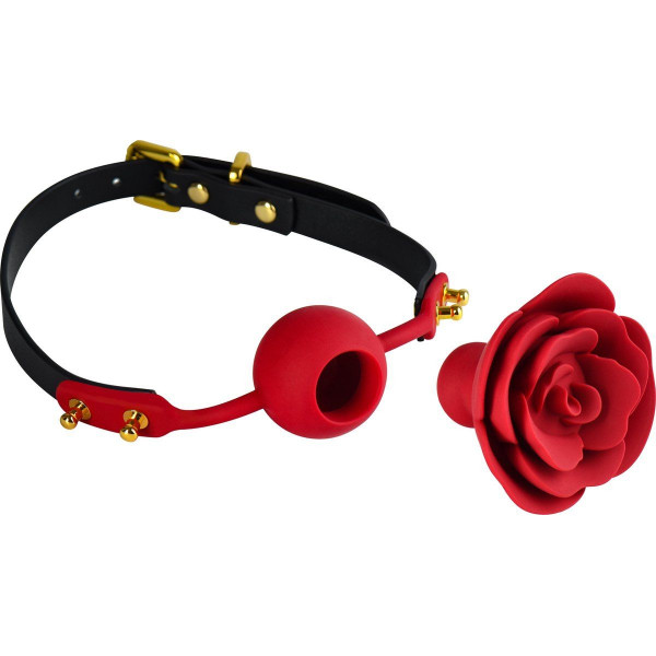 Изысканный кляп в форме розы Rose Ball Gag