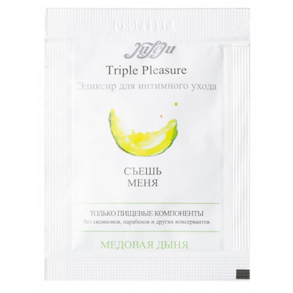 Эликсир для интимного ухода Triple Pleasure  Медовая дыня  - 3 мл.