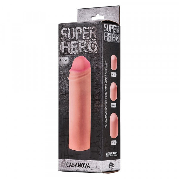 Фаллоудлинитель SUPER HERO Casanova - 18 см.