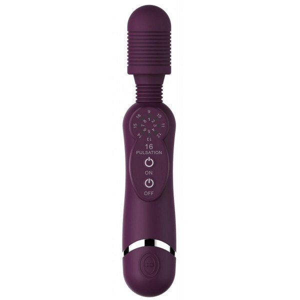 Фиолетовый универсальный массажер Silicone Massage Wand - 20 см.