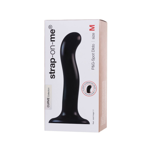 Черный стимулятор для пар P G-Spot Dildo Size L - 19 см.