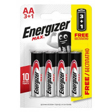 Батарейки Energizer MAX типа E91/AA - 4 шт. (3+1 в подарок)