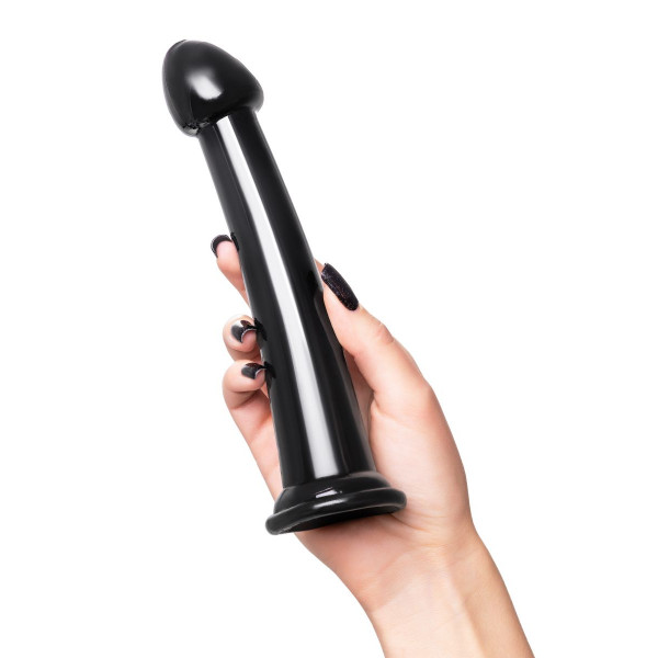 Черный фаллоимитатор Jelly Dildo M - 18 см.