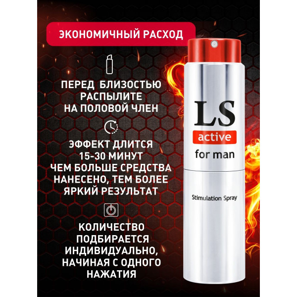 Спрей-стимулятор для мужчин Lovespray Active Man - 18 мл.